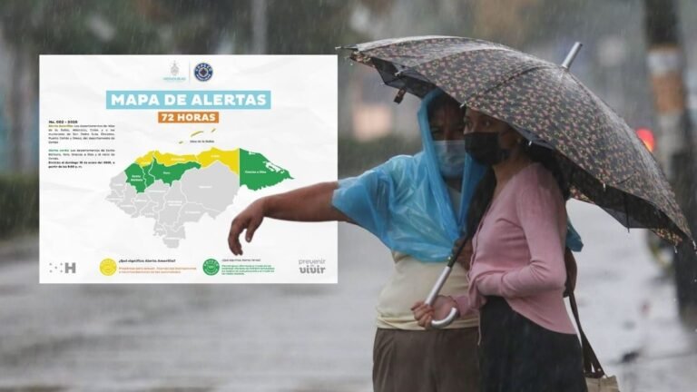Copeco emite alerta por lluvias intensas y masa de aire frío en Honduras